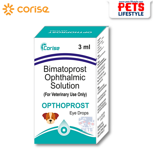 Opthoprost Eye Drops (3 ml) Bimatoprost 0.03% for Glaucoma & Hypotrichosis
