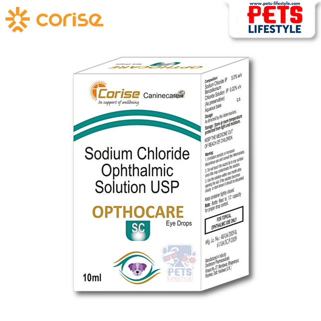 Opthocare SC Eye Drops – Sodium Chloride 5% for Corneal Edema in Pets (10 ml)