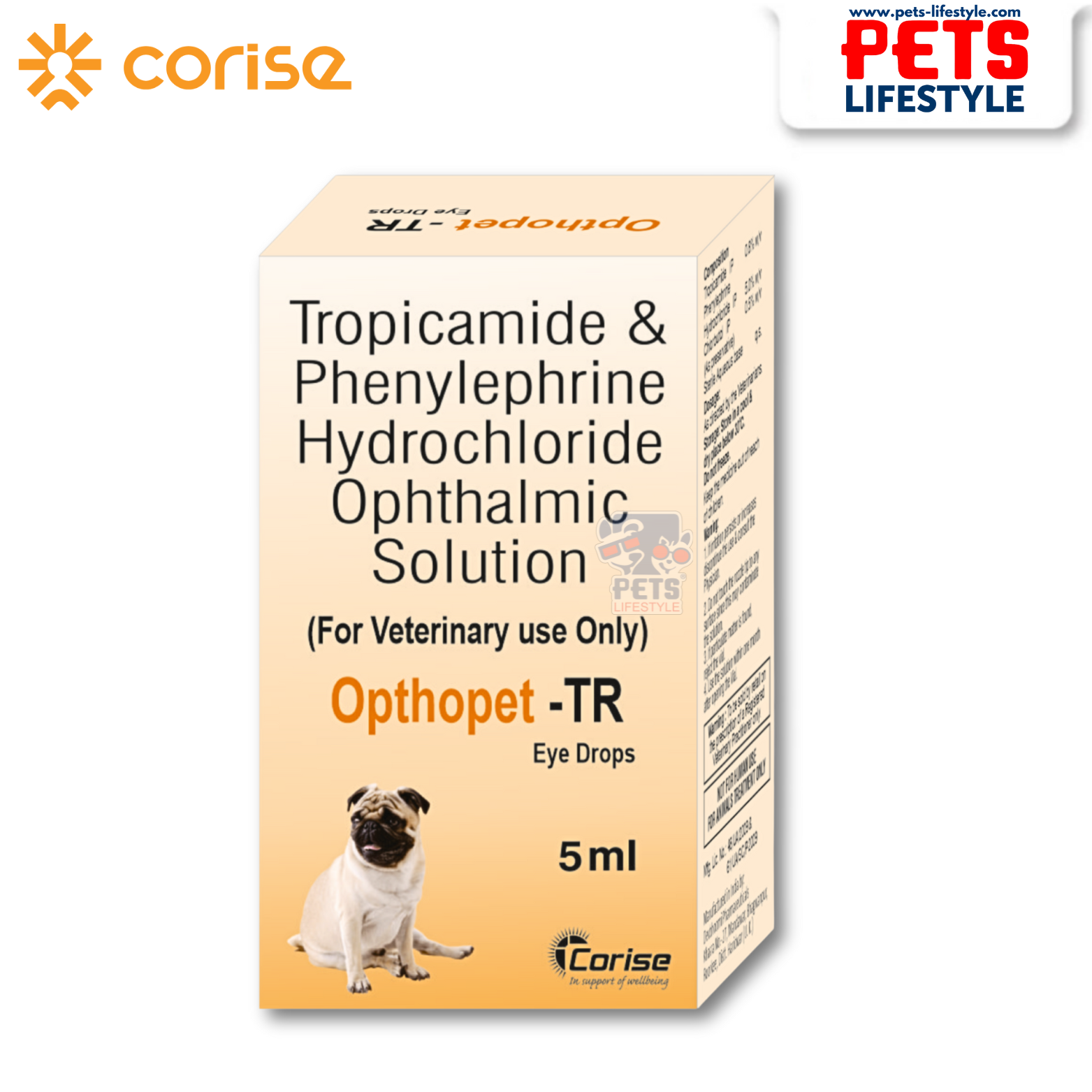 Opthopet-TR Eye Drops (5 ml) Tropicamide Phenylephrine for Pupil Dil
