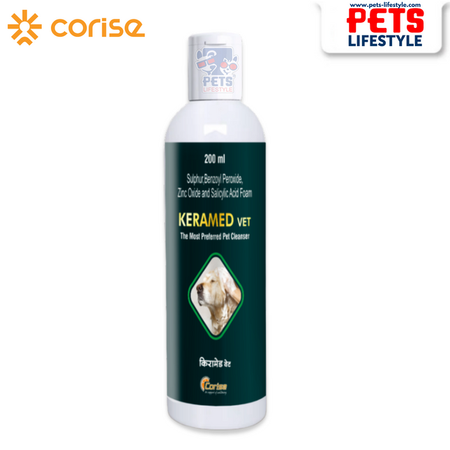 Keramed Vet Medicated Shampoo – Antibacterial & Anti-Seborrheic Skin Cleanser for Pets (200 ml)