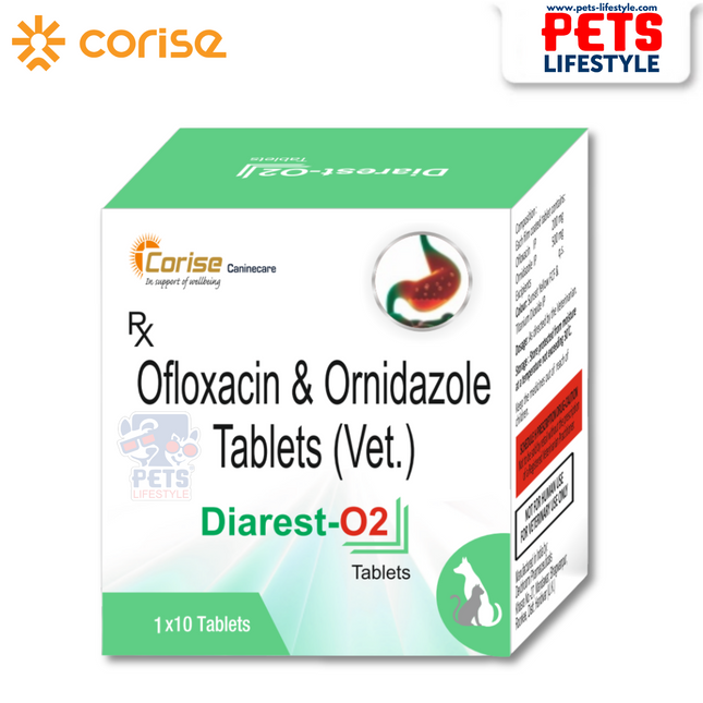 Diarest - O2 Tablets for Pets – Anti-Diarrheal Support (1x10 Tablets)