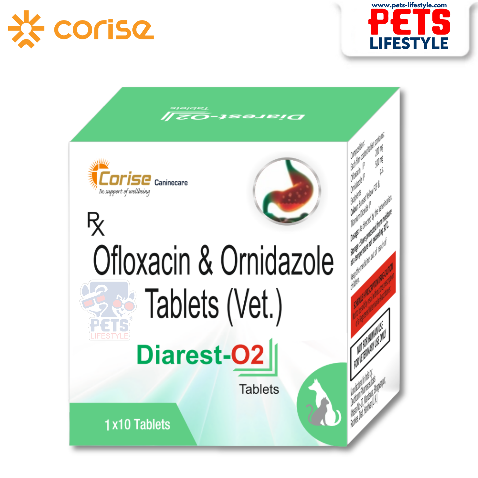 Diarest Corise Diarest - O2 Tablets for Pets – | Vet Medicine India