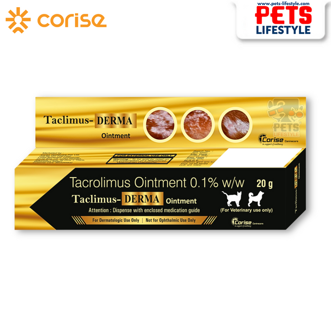 Taclimus - DERMA Ointment 20 g (Tacrolimus 0.1%) – Advanced Skin Relief for Pets