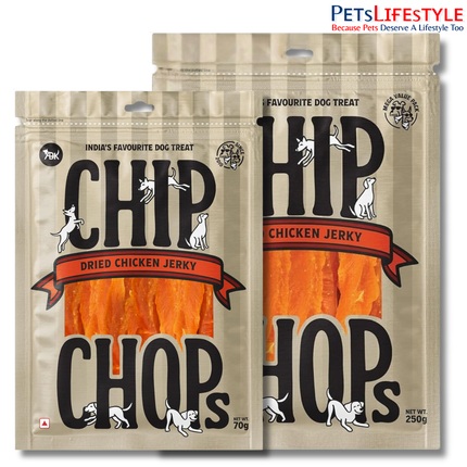 Chip Chops Sun Dried Chicken Jerky Dog Treats 70gm & 250gm