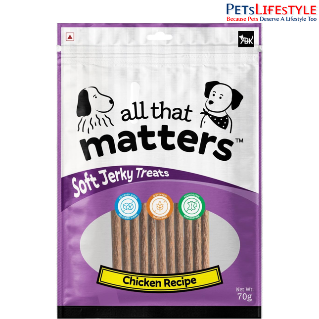 All that matters Chicken Recipe Dog Treats – High Protein Soft Dog Treats | Easy-to-Digest Chicken Training Snacks for Puppies & Adult Dogs – Healthy Reward Treats, 70g