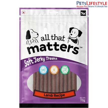 all that matters Lamb Recipe Dog Treats – High Protein Soft Dog Treats | Easy-to-Digest Lamb Training Snacks for Puppies & Adult Dogs – Healthy Reward Treats, 70g