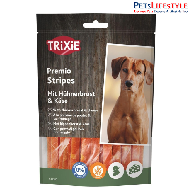 Trixie Premio Cheese Chicken Stripes Dog Treats 100gm