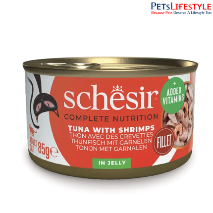Schesir Cat Can Tuna with Shrimps In Jelly 85g