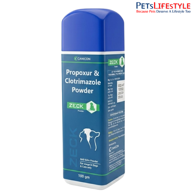 Canicon ZECK Propoxur And Clotrimazole Anti-Tick Zeck Powder