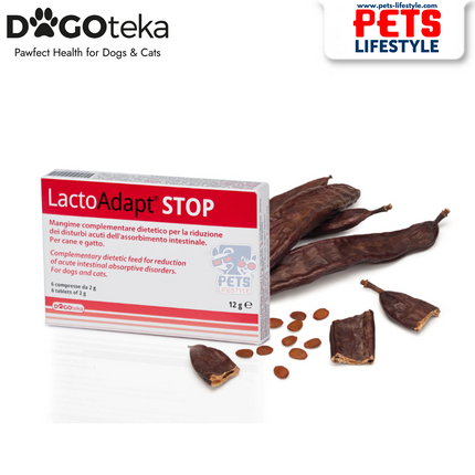 LactoAdapt STOP– Acute Diarrhea Relief Supplement for Dogs & Cats (6 x 2g Tablets)