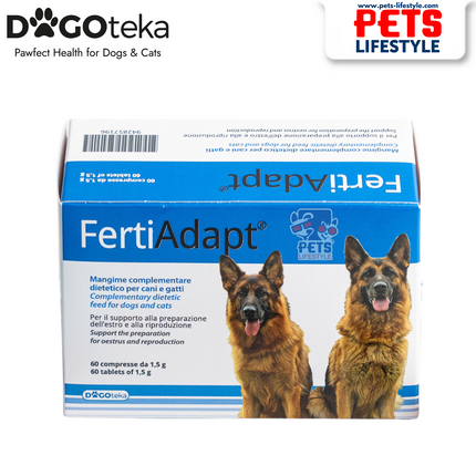 Dogoteka FertiAdapt– Reproductive & Fertility Support Supplement for Dogs & Cats (60 Tablets, 1.5 g)