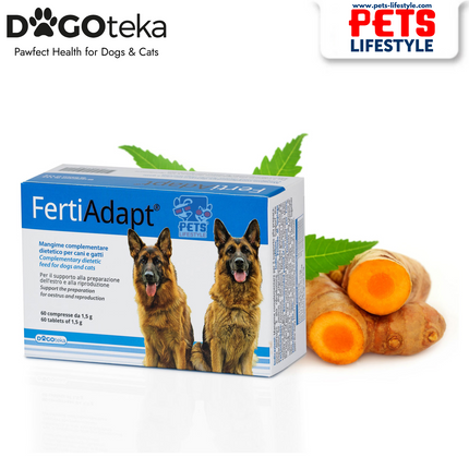 Dogoteka FertiAdapt– Reproductive & Fertility Support Supplement for Dogs & Cats (60 Tablets, 1.5 g)