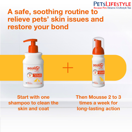 DOUXO S3 PYO mousse dogs-only usage warning detail
