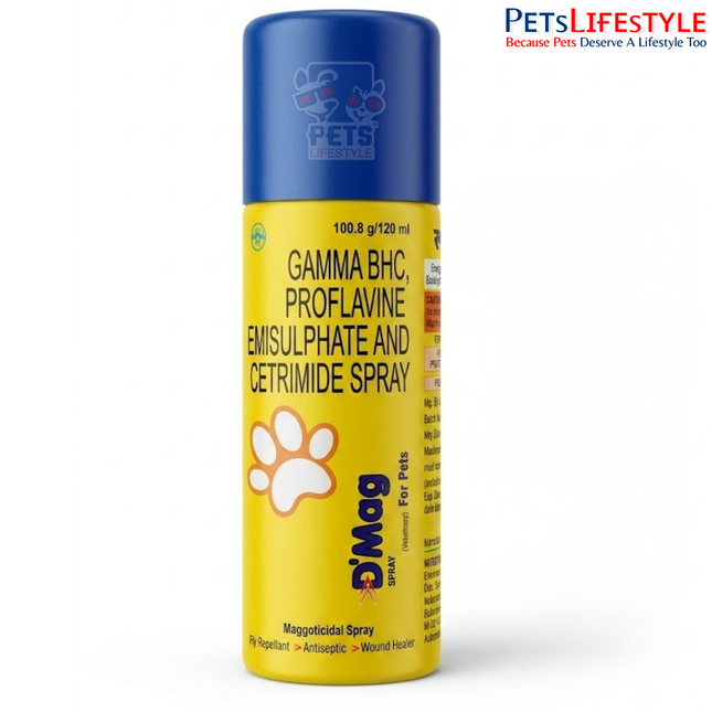 Intas D Mag Wound Care Spray for Dogs 120 ml