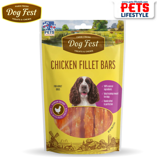 Dog Fest Chicken fillet bars – Adult Dog Treats (90 g)