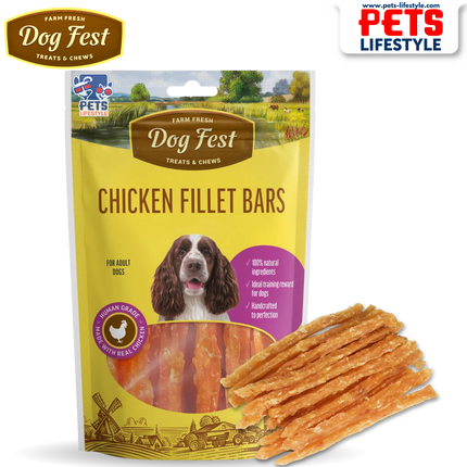 Dog Fest Chicken fillet bars – Adult Dog Treats (90 g)
