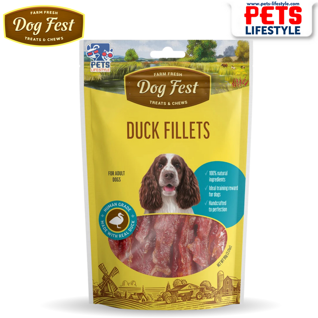 Dog Fest Duck Fillets  – Adult Dog Treats (90 g)