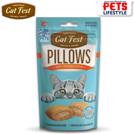 Cat Fest Pillows with shrimp creme - Cat Treats (30 g)