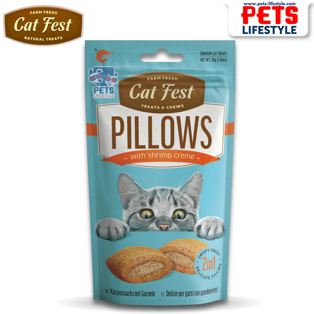 Cat Fest Pillows with shrimp creme - Cat Treats (30 g)