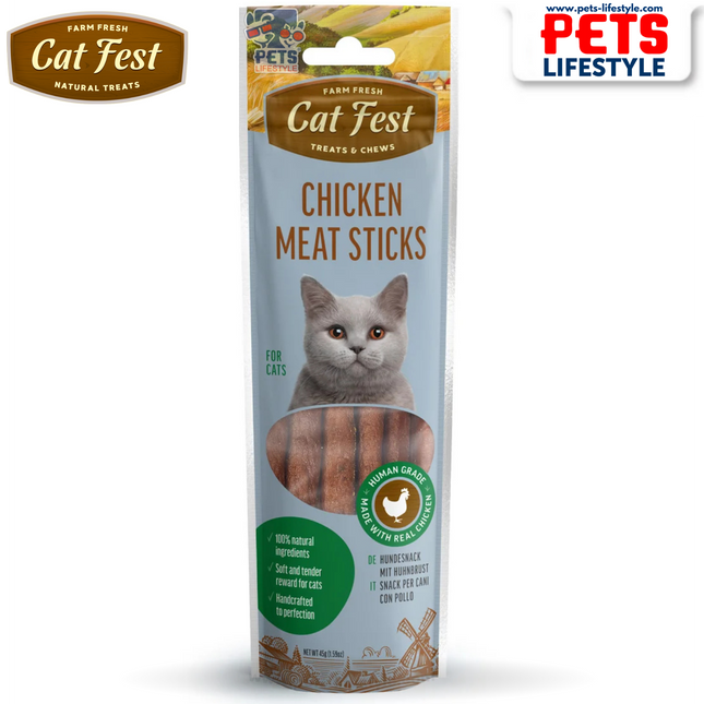 Cat Fest  Chicken Meat Sticks - Cat Treats (45 g)