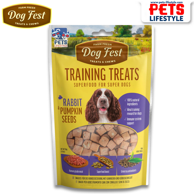 Dog Fest Superfood, Rabbit and pumpkin seeds Training Treats
