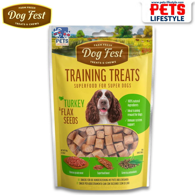 Dog Fest Superfood, Turkey and flax seeds Training Treats