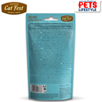 Cat Fest Pillows with Salmon Creme - Cat Treats (30 g)