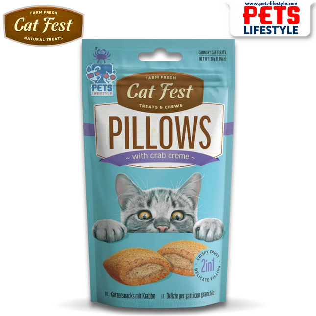 Cat Fest Pillows with  Crab Creme - Cat Treats (30 g)