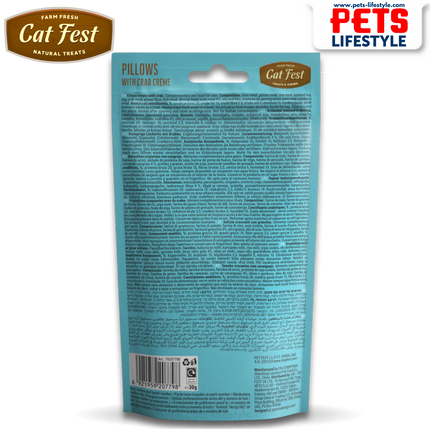 Cat Fest Pillows with  Crab Creme - Cat Treats (30 g)