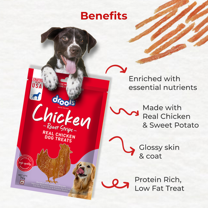 Drools Chicken Roast Strips Dog Treats 70g