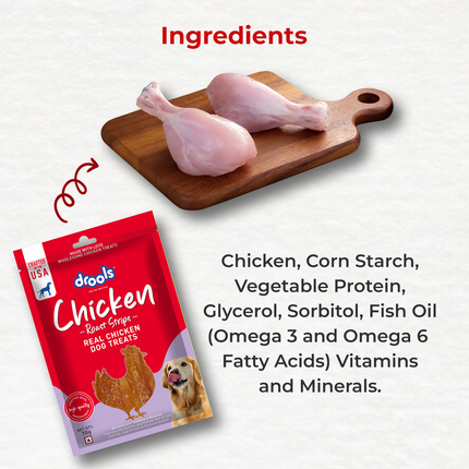 Drools Chicken Roast Strips Dog Treats 70g