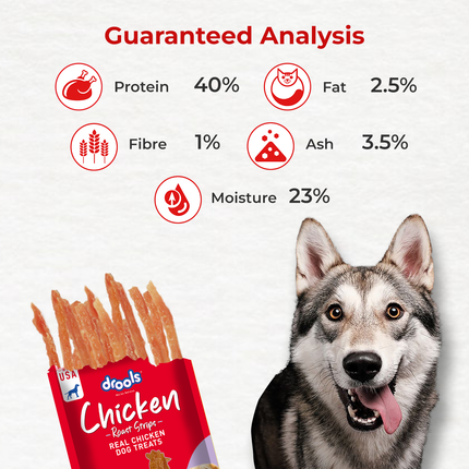 Drools Chicken Roast Strips Dog Treats 70g