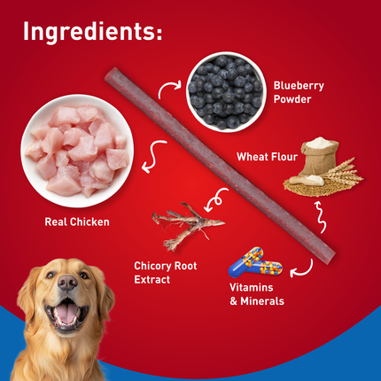 Drools Chicken Blueberry Flavor Dog Treats Sticks 100g