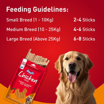 Drools Real Chicken Flavor Dog Treats Sticks 100g