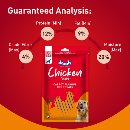 Drools Real Chicken Flavor Dog Treats Sticks 100g