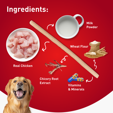 Drools Chicken Milk Flavor Dog Treats Sticks 100gm