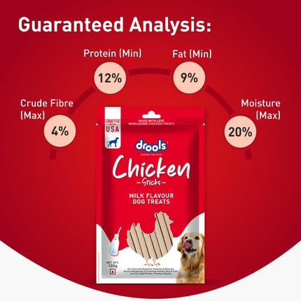 Drools Chicken Milk Flavor Dog Treats Sticks 100gm