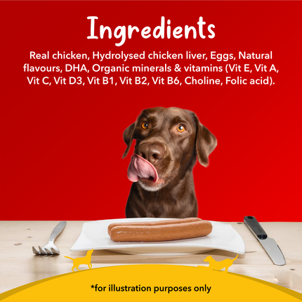 Drools Real Chicken Sausage for Dog 10Pcs Jar