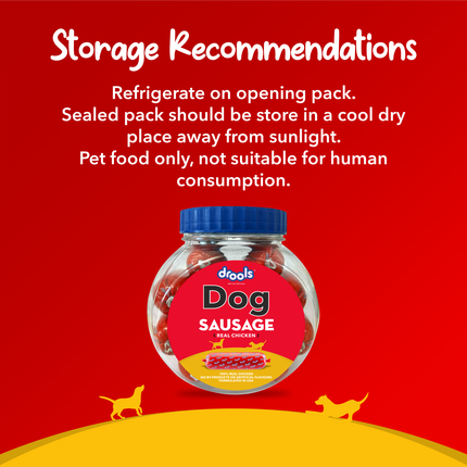 Drools Real Chicken Sausage for Dog 10Pcs Jar