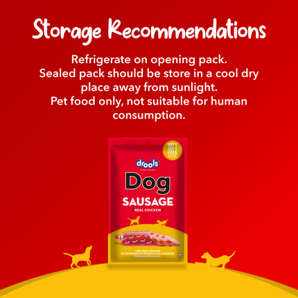 Drools Dog 100% Real Chicken Sausage 5+1 Free 300g