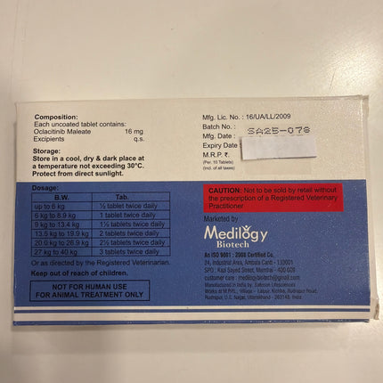 Oclamed 16mg – Oclacitinib Maleate Tablets (10 Tabs) | Fast-Acting Allergy Relief for Dogs