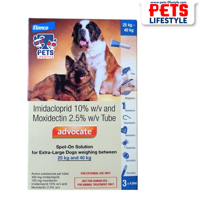Elanco Advocate Spot On For Dogs 25 - 40 kg ( pack of 3 )