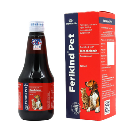 Ferikind Pet Suspension (Ferrous Ascorbate, Folic Acid & Mecobalamin) 170 ml