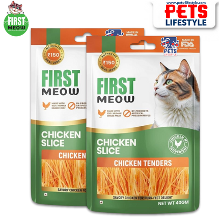 First Meow Chicken Slice Chicken Tenders – Cat Treats (40g )