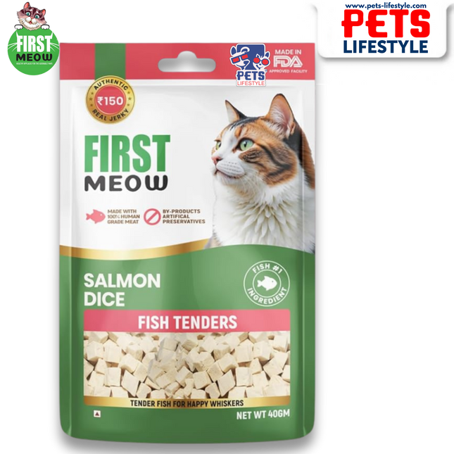 First Meow Salmon Dice Fish Tenders (40g)