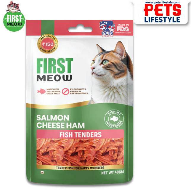 First Meow Salmon Cheese Ham Fish Tenders (40g)