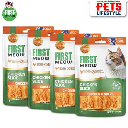 First Meow Chicken Slice Chicken Tenders – Cat Treats (40g )