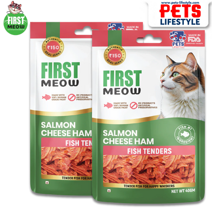 First Meow Salmon Cheese Ham Fish Tenders (40g)