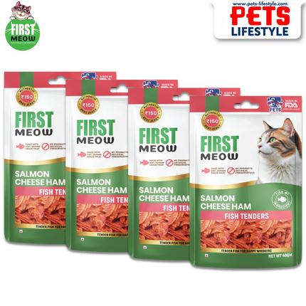 First Meow Salmon Cheese Ham Fish Tenders (40g)