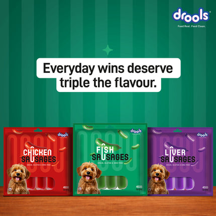Drools Fish Sausages Dog Treat 450g